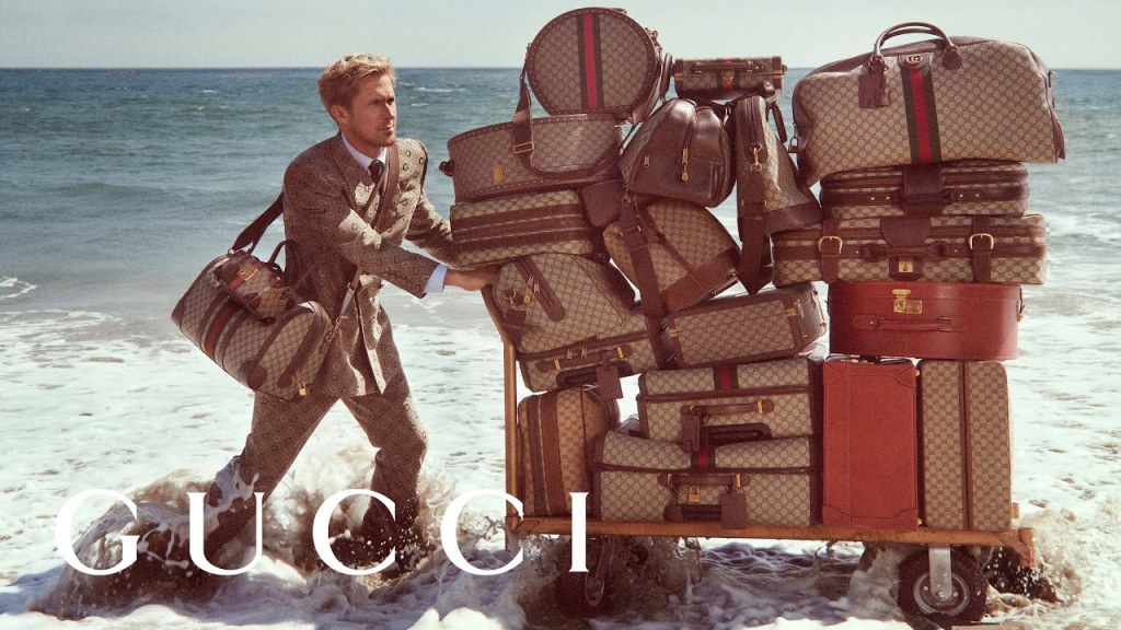 Ryan Gosling in the Gucci Valigeria campaign by Glen Luchford